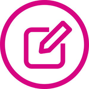 Icon showing pencil or stylus — a "text editor" symbol